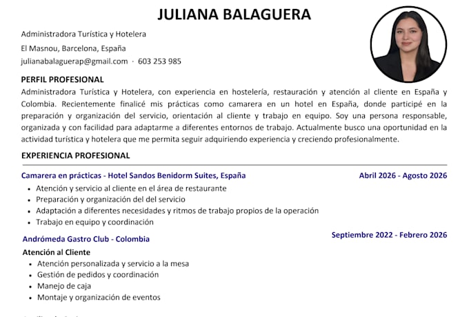 professional CV and resume design in canva